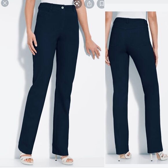ST JOHN Yellow Label Stretch Twill Straight Leg-2 - Picture 1 of 8